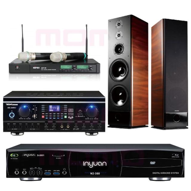 【音圓】S-2001 N2-350+TDF HK-260RU+ACT-35B+K-105(點歌機4TB+擴大機+無線麥克風+喇叭)