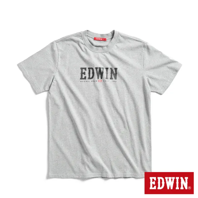 【EDWIN】男裝 網路獨家↘復古EDWIN經典短袖T恤(麻灰色)