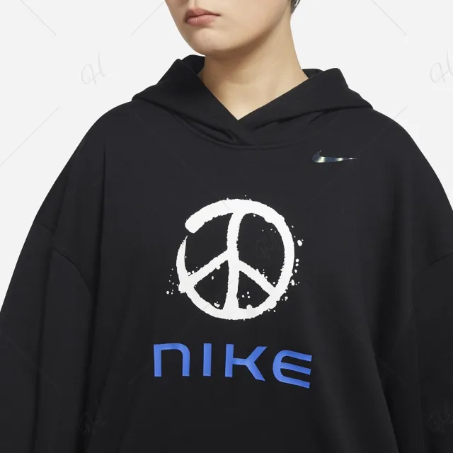 【NIKE 耐吉】上衣 女款 長袖上衣 帽T 運動 AS W NSW FLC HOODIE 黑 FB1823-010