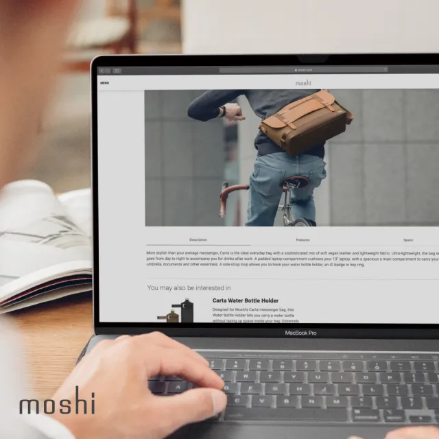 【moshi】MacBook Air M2 13.6 Umbra 防窺螢幕保護貼(防刮防指紋)