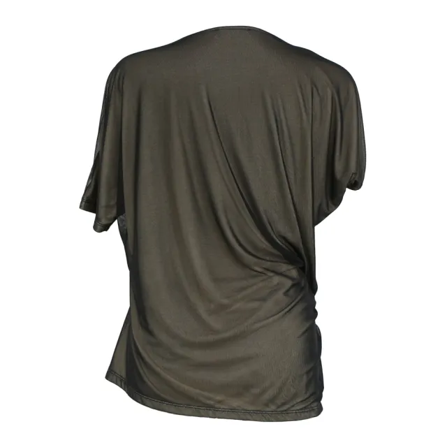 【ICHE 衣哲】Cop.Copine 法國原裝進口高彈網紗不對稱連袖造型上衣