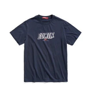 【EDWIN】男裝 網路獨家↘復古漫畫LOGO短袖T恤(丈青色)