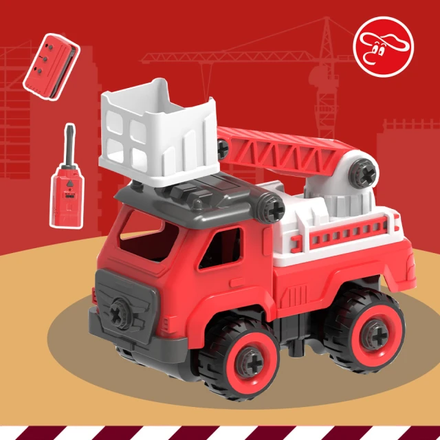 【瑪琍歐玩具】1:26 DIY拆裝遙控消防車/E755-003(2.4G遙控功能)