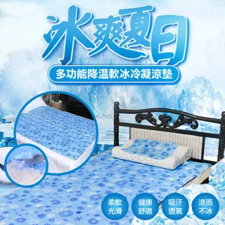 【ROYAL LIFE】多功能降溫軟冰冷凝涼墊(水涼墊/寵物冰涼墊/冷凝水晶墊/床墊/降溫墊 中款)