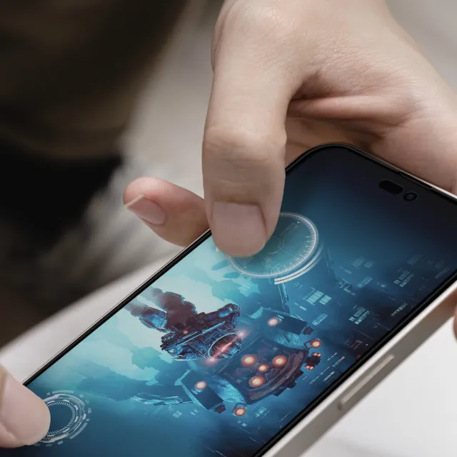 【MAGEASY】iPhone 14/13/13 Pro 6.1吋 VETRO GAMING 電競霧面鋼化玻璃保護膜(高畫質 防碎邊)