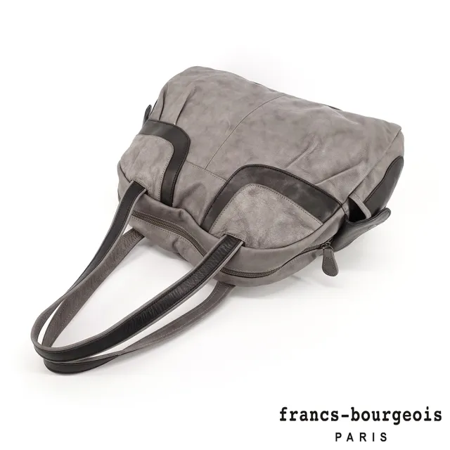 【LouiseC.】雙11 Tree House 法國francs-bourgeois 水洗牛皮 雙插袋肩背真皮保齡球包 2色 配色設計 L-1659
