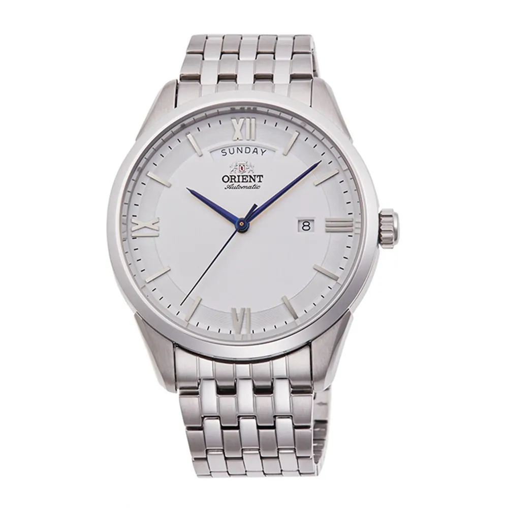 【ORIENT 東方錶】ORIENT 東方錶 WILD CALENDAR系列 現代簡約機械錶 鋼帶款 白色 - 40.8 mm(RA-AX0005S)