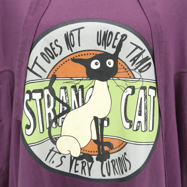 【ICHE 衣哲】Cop.Copine 法國原裝進口純棉卡通貓咪印花洋裝共2色