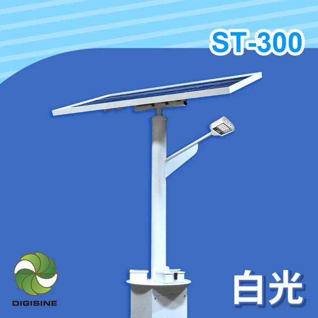 DIGISINE 太陽能智能路燈 12V系統/2000流明/白光 ST-300(太陽能發電/獨立電網/戶外照明路燈/藍牙遙控)