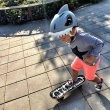 【MAF 蔓侒菲】3D安全帽-灰鯊魚/學步帽/兒童護具/平衡車/自行車/直排輪/滑板車/攀岩(丹麥品牌crazysafety)