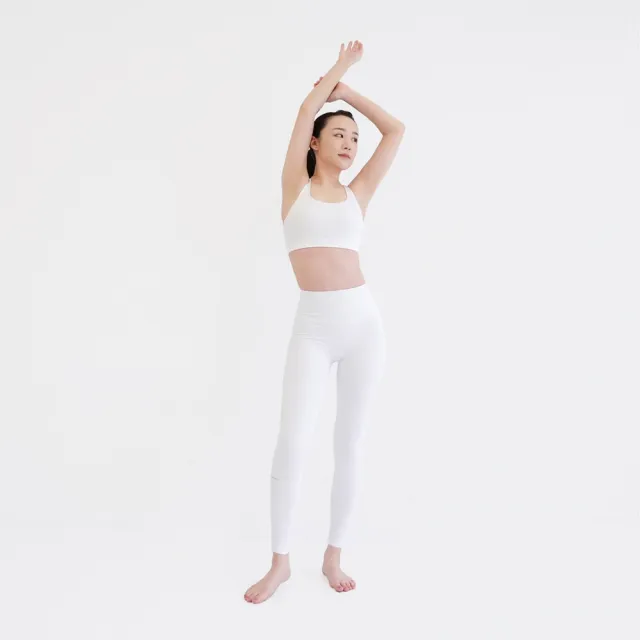 【Mukasa 慕卡莎】DURABLE 提臀美形瑜珈褲 - 簡潔白 - MUK-22931(瑜珈褲、運動褲、九分褲)