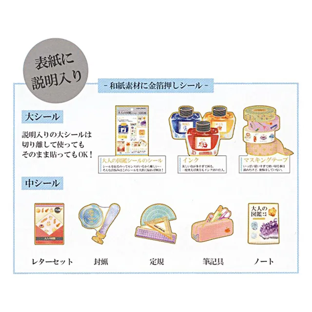 【Kamio】大人的圖鑑系列 散裝貼紙包 文具(文具雜貨)