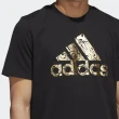 【adidas 愛迪達】M Foil Bos G T 男 短袖上衣 T恤 運動 訓練 休閒 棉質 亞洲版 黑 金(HK9157)