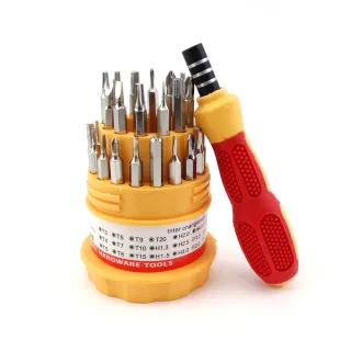 31件螺絲起子組 [買一送一] 螺絲刀頭 DIY工具 手工具組 維修工具 B-ES31(拆錶工具 拆殼工具 家用工具)