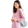 【Wacoal 華歌爾】仕女 M-LL窗外花朵純棉印花洋裝睡衣 LWZ36323D2(愛麗斯藍)