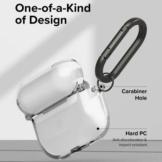 【Ringke】Apple AirPods Pro 2 Hinge 透明防摔保護殼(Rearth 附登山扣)