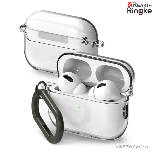 【Ringke】Apple AirPods Pro 2 Hinge 透明防摔保護殼(Rearth 附登山扣)