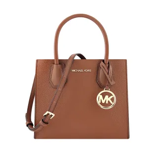 【Michael Kors】Mercer 荔枝紋牛皮手提/斜背兩用包(焦糖色)