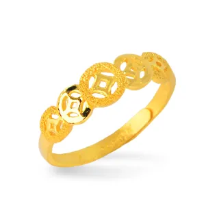 【福西珠寶】9999黃金戒指 滿滿錢戒指(金重0.58錢+-0.03錢)