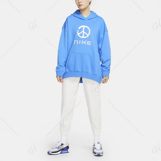 【NIKE 耐吉】上衣 女款 長袖上衣 帽T 運動 AS W NSW FLC HOODIE 藍 FB1823-435