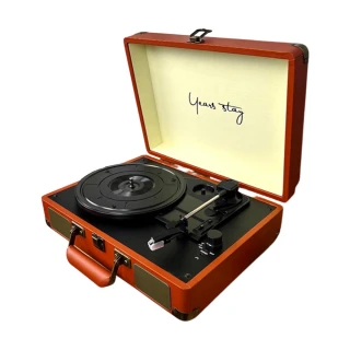 【茶几王 Living Art】Goodmans Ealing 同款黑膠唱片機/藍芽/旗艦款 低調沈穩棕(六色可選/一年保固/HY-T01)