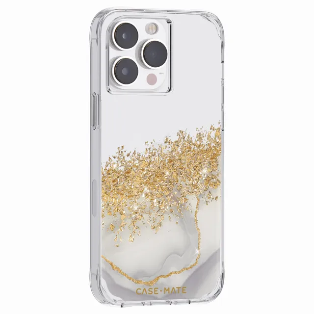 【CASE-MATE】iPhone 14 Pro 6.1吋 Karat Marble 鎏金石紋環保抗菌防摔保護殼