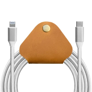 【ENABLE】2年保固 ZOOM! USB-C to Lightning MFi認證 鋁合金編織充電/傳輸線-銀色(1.2m/Apple MFi 認證)