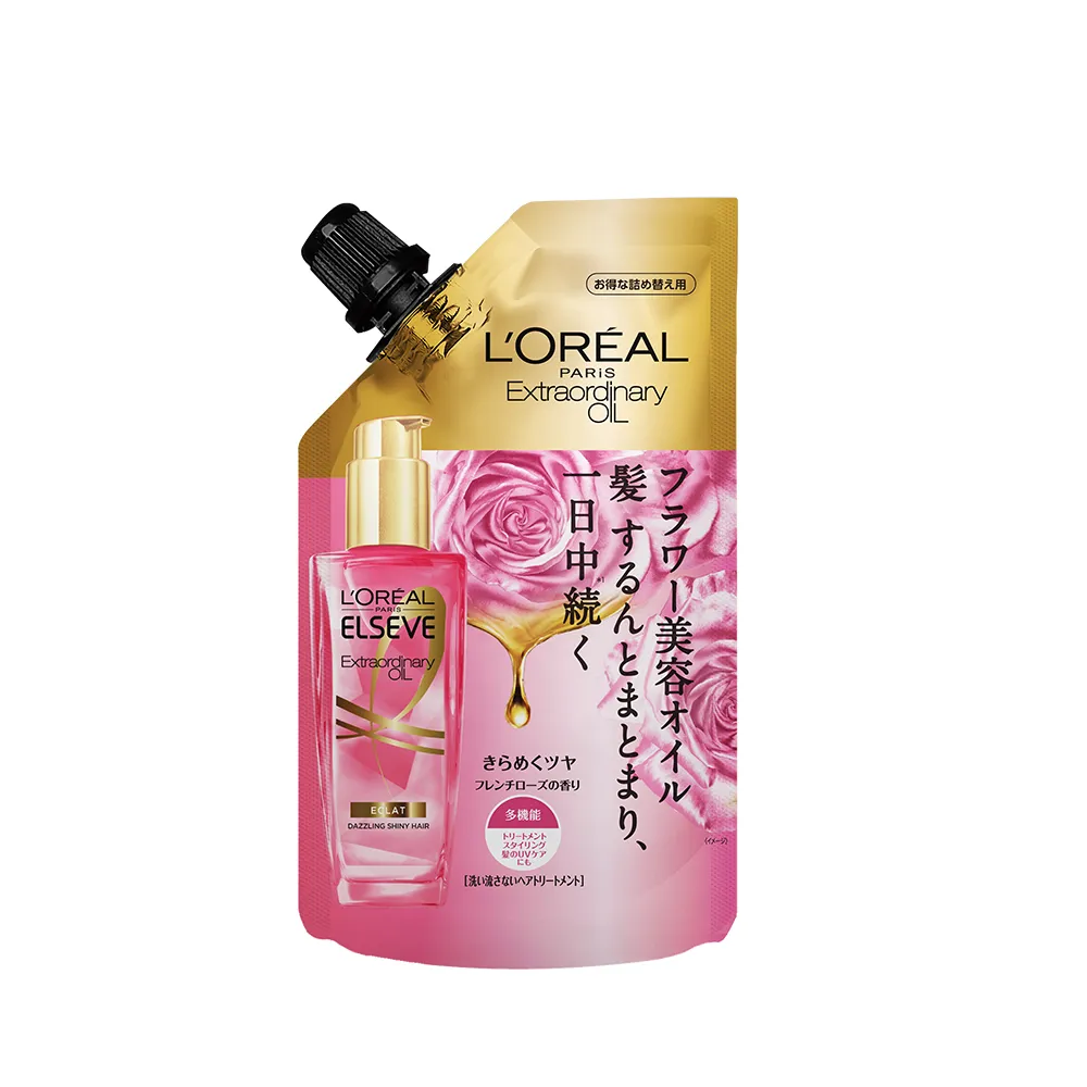 【LOREAL Paris 巴黎萊雅】全新升級 金緻護髮精油 玫瑰版/棕色版補充包(90ml)