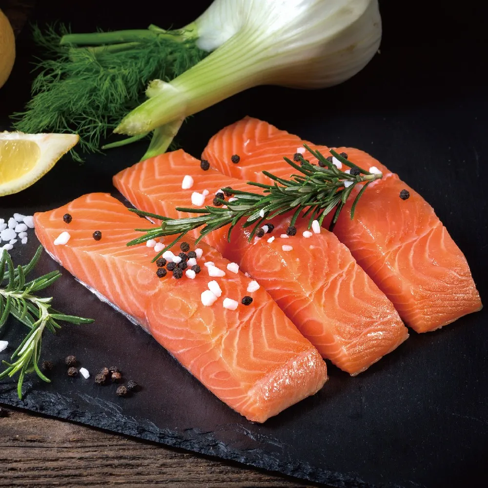 【Camaron 卡馬龍】智利極凍厚切鮭魚菲力3入組(150公克±10%/片)