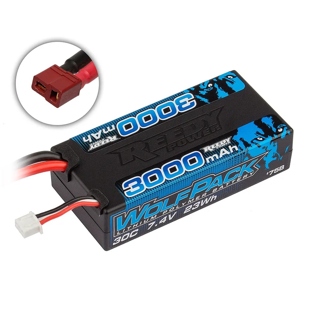 【Team Associated 阿蘇仕】Reedy WolfPack 2S短版硬殼鋰電池 3000mAh 30C 7.4V DEPY758(鋰電池 遙控車)