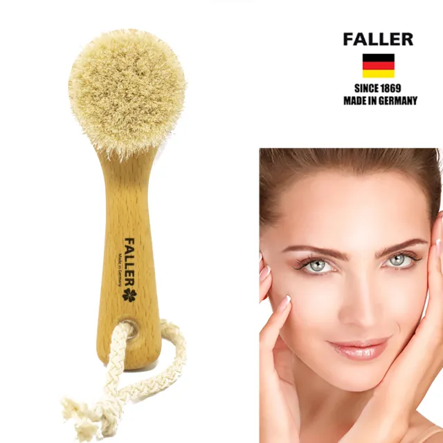 【FALLER 芙樂】德國製山羊毛潔顏刷面膜刷洗臉刷(厚刷/沐浴按摩美容潔顏/雙11)