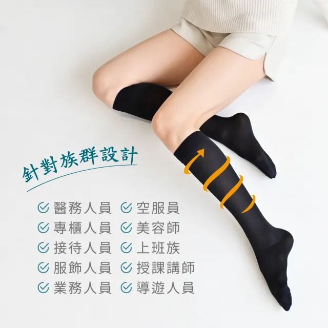 【VOLA 維菈】3雙組 200D高壓 機能中統襪 壓力襪 機能襪 美腿襪(MIT台灣製 預防靜脈曲張)