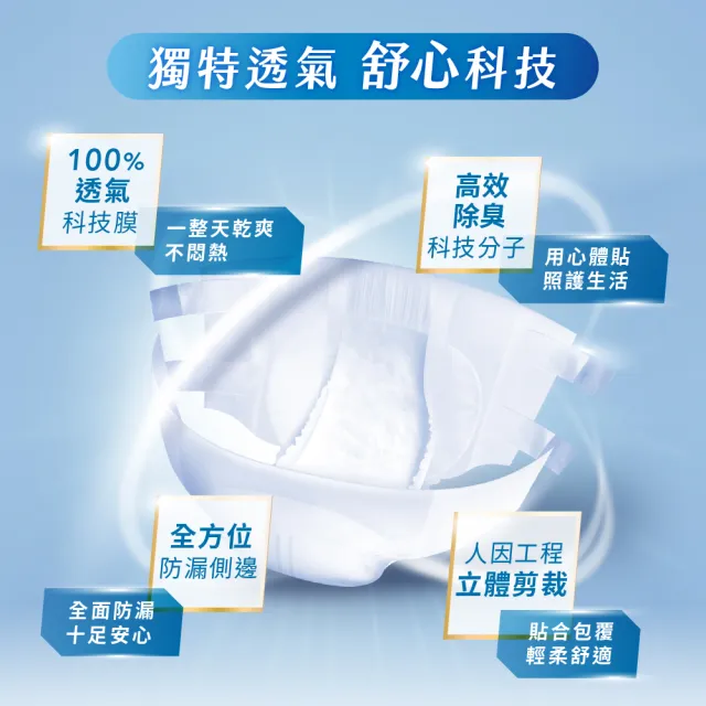 【iD怡大】黏貼型紙尿褲 夜用型10小時極乾爽L-15片x3包-箱購(歐洲原裝進口成人紙尿褲)