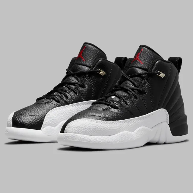 NIKE 耐吉】Air Jordan 12 GS Playoffs 2022 季後賽黑白女鞋153265-006