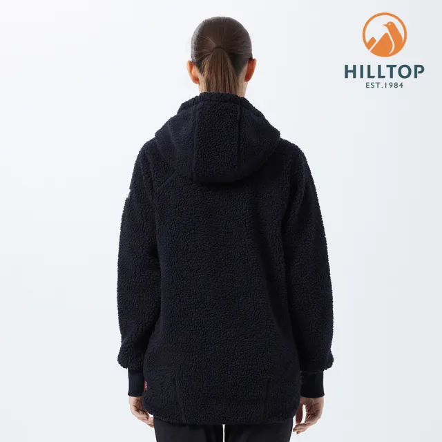 【Hilltop 山頂鳥】Weather Proof Fleece 女款保暖搖粒絨連帽刷毛外套 PH24XFK3 深藍