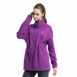 【Hilltop 山頂鳥】女款ZISOFIT保暖吸濕快乾刷毛外套H22FV6紫
