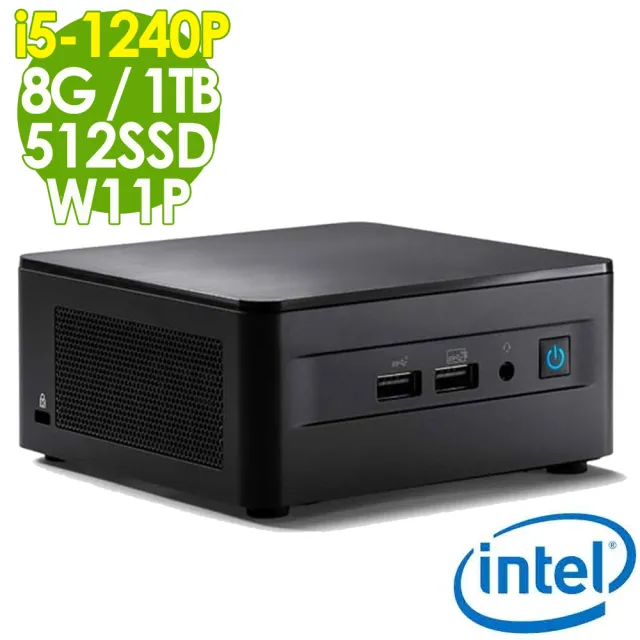 【Intel 英特爾】NUC i5-1240P/8G/512SSD+1TB/WIFI6/W11P(無線迷你電腦)