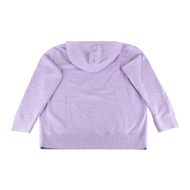 【MM6 MAISON MARGIELA】MM6 Maison Margiela白字LOGO棉質長袖連帽T恤(女款/淡紫色)