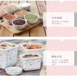 【ZEN HANKOOK】韓國山茶花陶瓷微烤兩用保鮮盒長形400ml_3件組(韓國知名大廠)