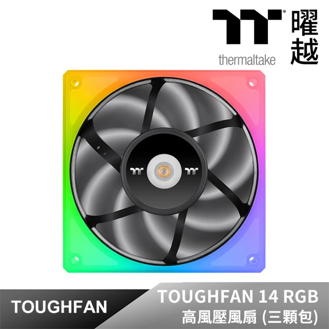 Thermaltake 曜越 鋼影 TOUGHFAN 14 RGB 高風壓風扇 三顆包(CL-F136-PL14SW-A)