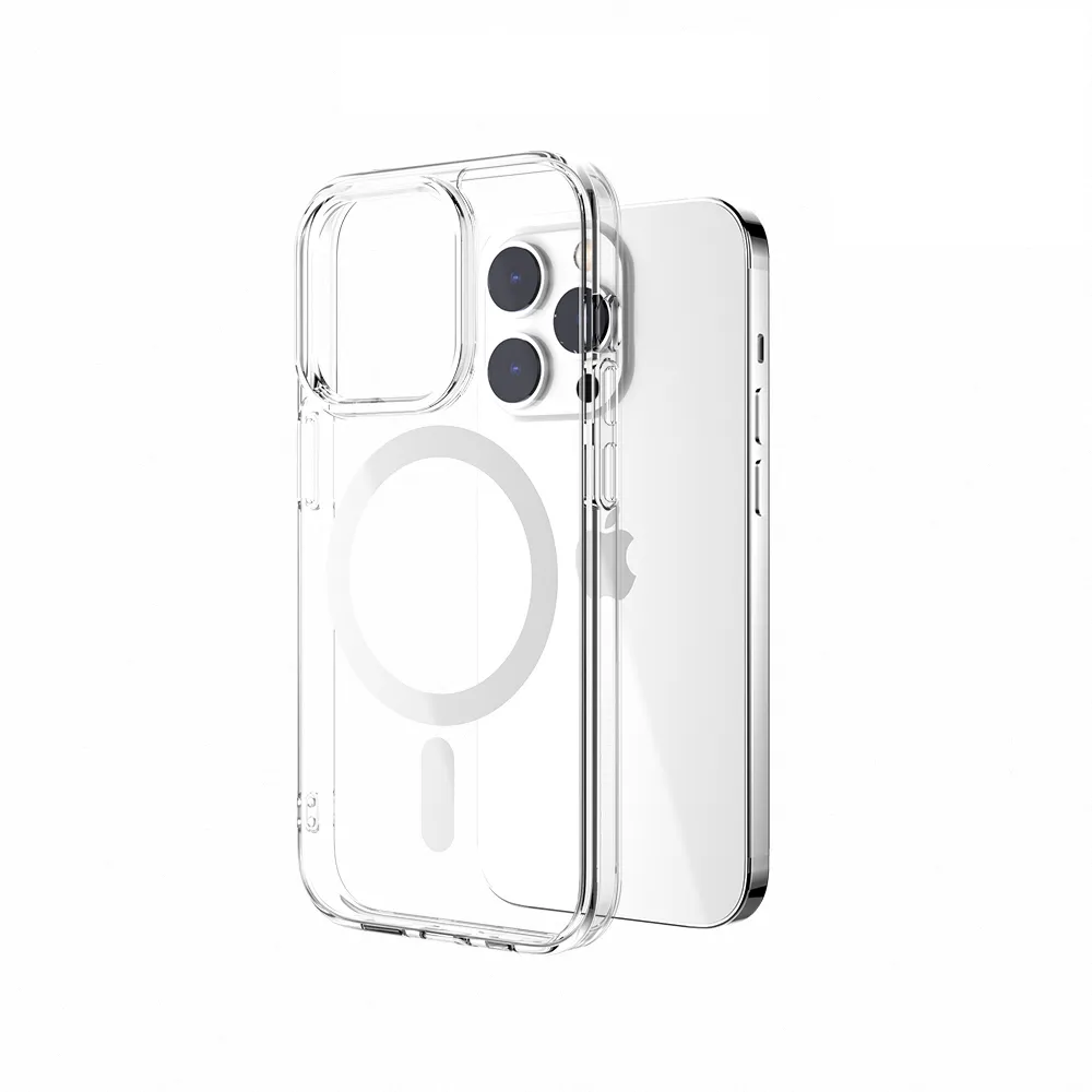 【SwitchEasy 魚骨牌】iPhone 14 Pro 6.1吋 Nude M 磁吸晶亮透明軍規防摔手機殼(支援 MagSafe)