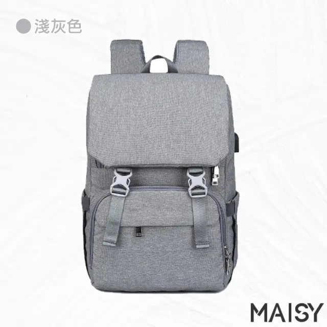 【MAISY】多功能便攜式折疊嬰兒墊後背媽咪包(現+預  酒紅色 / 淺灰色 / 深灰色)
