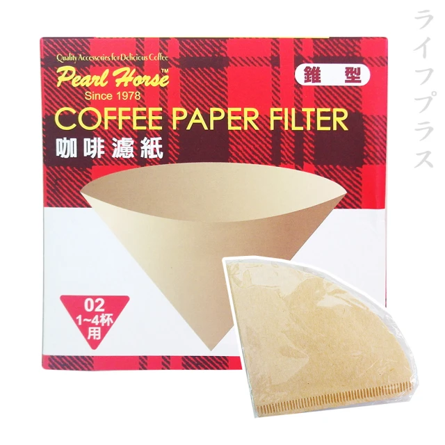 【Pearl Horse 寶馬】椎型咖啡濾紙-1-4杯用-40枚入×6盒(咖啡濾紙)