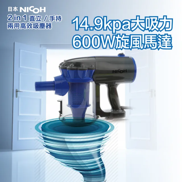 【NICOH】2IN1直立/手持兩用高效吸塵器(VC-700W)