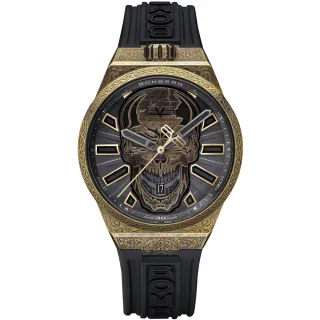 【BOMBERG】炸彈錶 Bolt-68 NEO系列 十週年紀念骷髏機械錶 青銅色版本 新年禮物(BF43APBR.08-4.12)