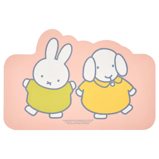 【Miffy 米飛】軟式珪藻土織物柔感地墊 兔年 孩童人氣款(60x40cm)
