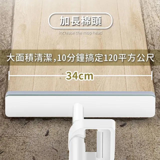 【DREAMCATCHER】免手洗吸水膠棉拖把(拖把/懶人拖/平板拖/大掃除)