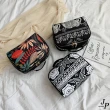 【Jpqueen】文青印花防潑水牛津布手提旅行盥洗包化妝包收納包(3款可選)