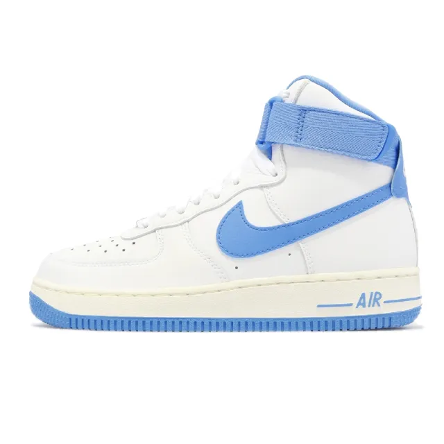 NIKE 耐吉 休閒鞋 Wmns Air Force 1 High OG QS 女鞋 男鞋 白 大學藍 奶油 AF1(DX3805-100)