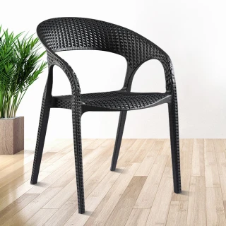 【G+ 居家】台灣製 藤之形椅 2入組(餐椅/休閒椅/露天咖啡廳/塑膠椅/洽談椅)